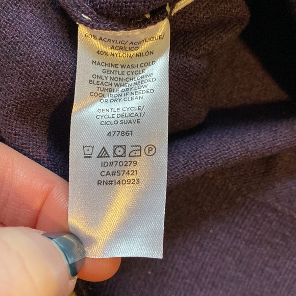 EUC Womens Large Loft High Neck Plum colored Sweater - Picture 5 of 6